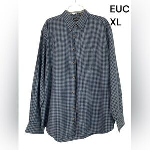 EUC Men’s Puritan Plaid Button-Down Dress Shirt Size XL